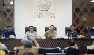 Sosialisasi PTSL 2026 Pemkab Lamongan bersama BPN di Ruang Airlangga.