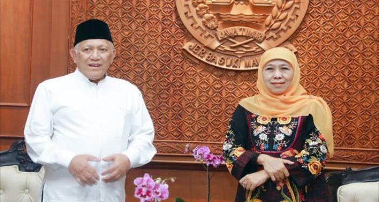 Gubernur Khofifah bertemu PWNU Jatim membahas kesiapan Mujahadah Kubro 1 Abad NU di Surabaya