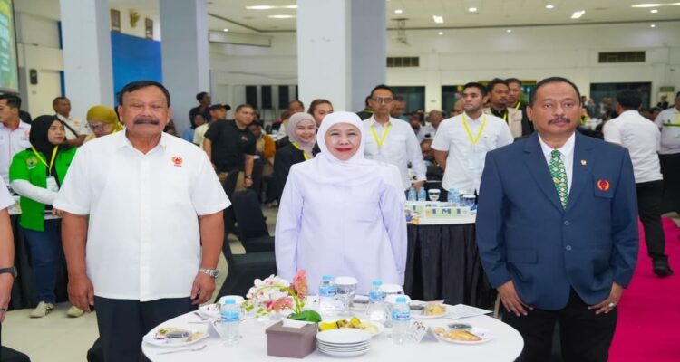 Khofifah membuka Rakerprov KONI Jatim 2026 di Surabaya